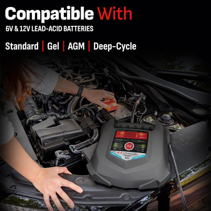Schumacher SC1280 12V/6V Battery Charger Maintainer Trickle Charger For Auto Marine AGM Gel Deep Cycle