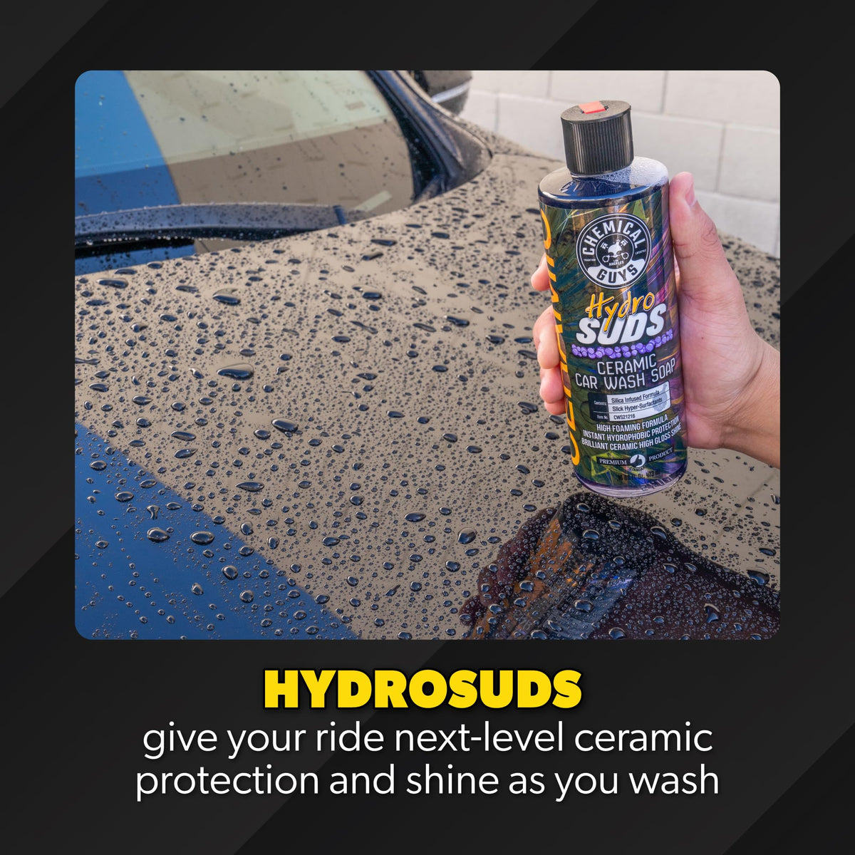 Chemical Guys HydroSuds Ceramic Car Wash Soap 16 Oz Berry Scent 2 Pack Foaming Wash