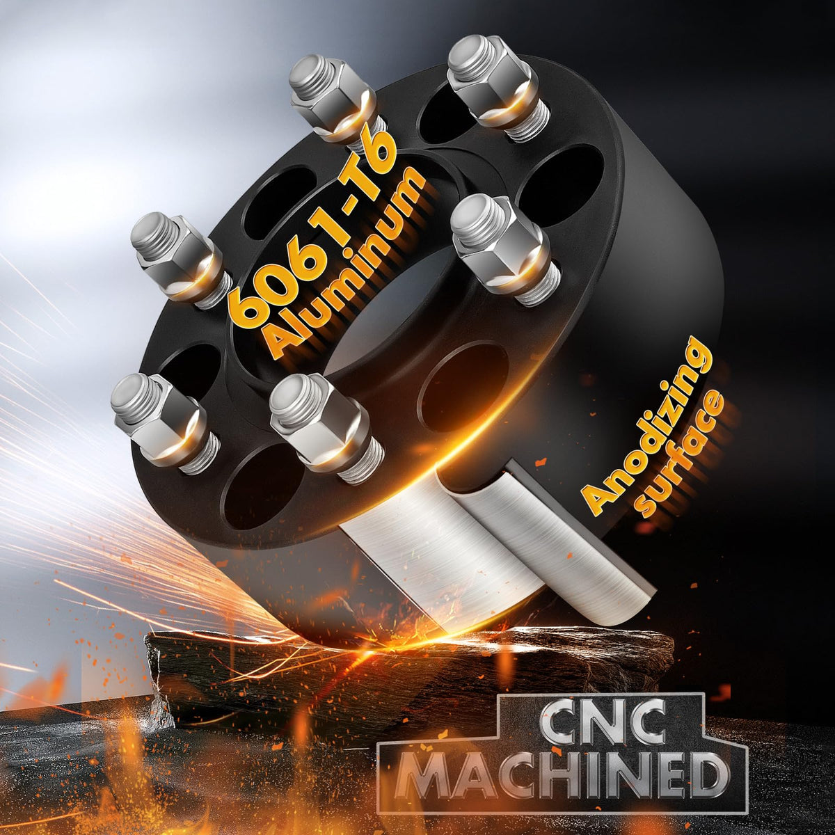 Dynofit 2 Inch Wheel Spacers 6x139.7 6x5.5 Forged Aluminum For Chevy GMC Silverado Ram 1500