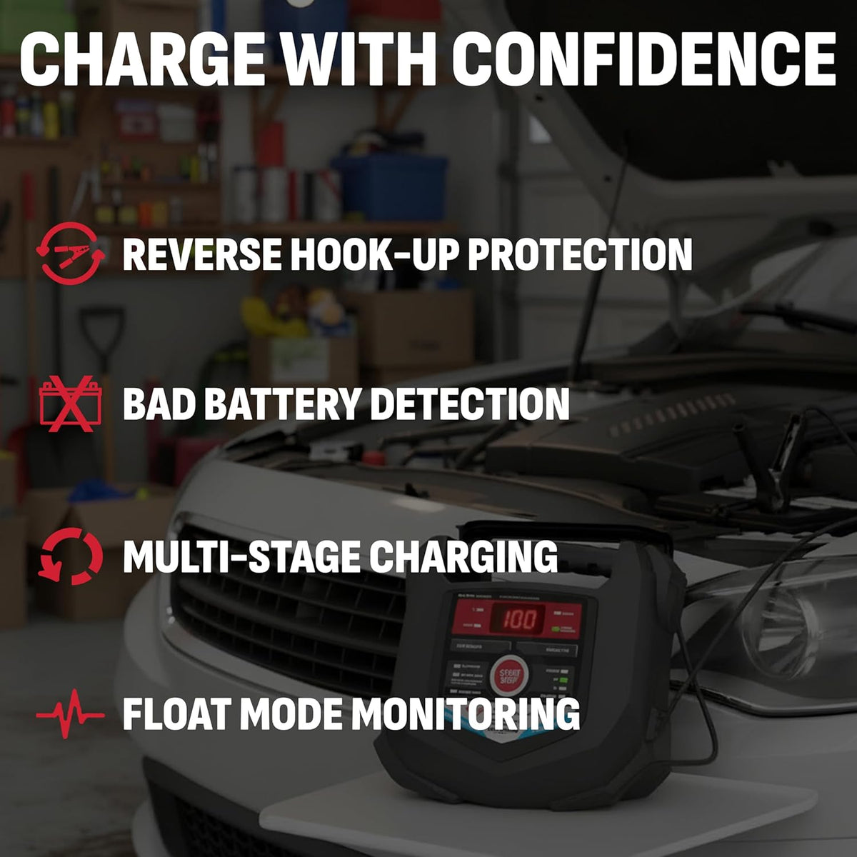 Schumacher SC1280 12V/6V Battery Charger Maintainer Trickle Charger For Auto Marine AGM Gel Deep Cycle