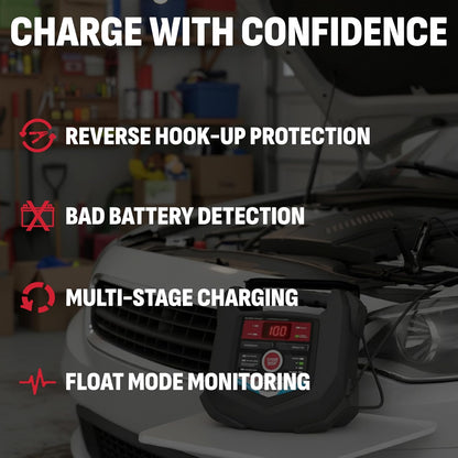 Schumacher SC1280 12V/6V Battery Charger Maintainer Trickle Charger For Auto Marine AGM Gel Deep Cycle