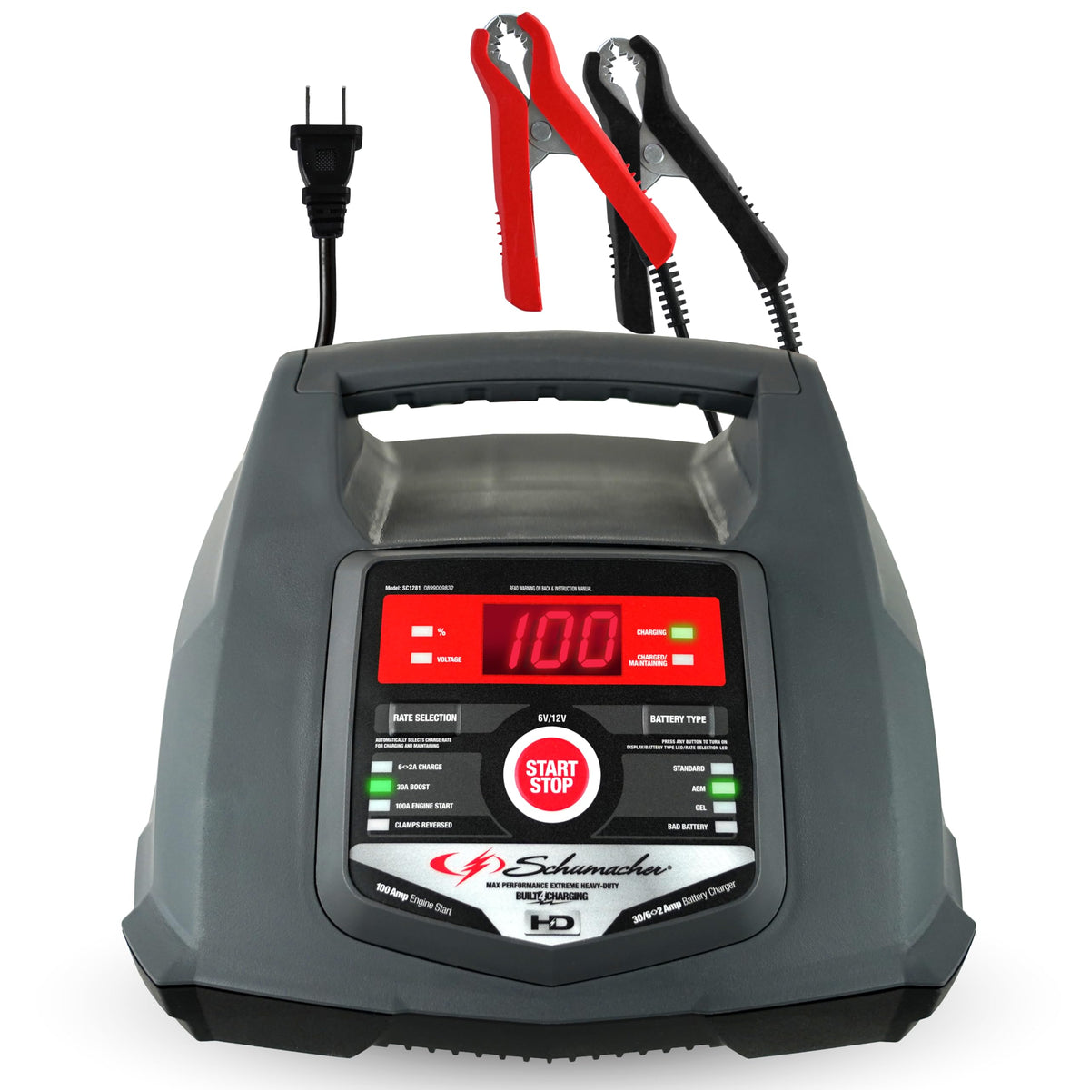 Schumacher 6V 12V Battery Charger And 100A Engine Starter 5 In 1 Maintainer 6A 30A Boost