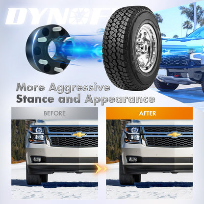 Dynofit 2 Inch Wheel Spacers 6x139.7 6x5.5 Forged Aluminum For Chevy GMC Silverado Ram 1500