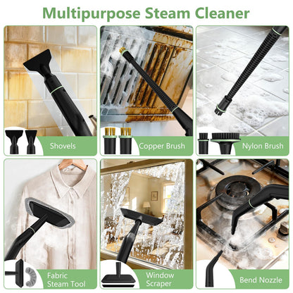 Portable Steam Cleaner With 16 Accessories, 15-Second Heat Up, Handheld For Home And Car Detailing