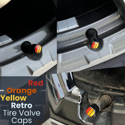 Red Aluminum Tire Valve Stem Caps For Tesla Models 3 S X Y Leakproof With Rubber O Rings 4 Pack