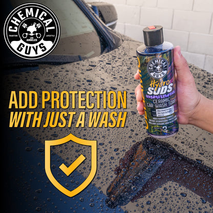 Chemical Guys HydroSuds Ceramic Car Wash Soap 16 Oz Berry Scent 2 Pack Foaming Wash