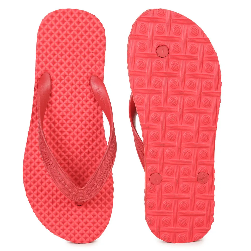 A-HA Casual Red Flip Flop For Men HEALTH-1 By Liberty