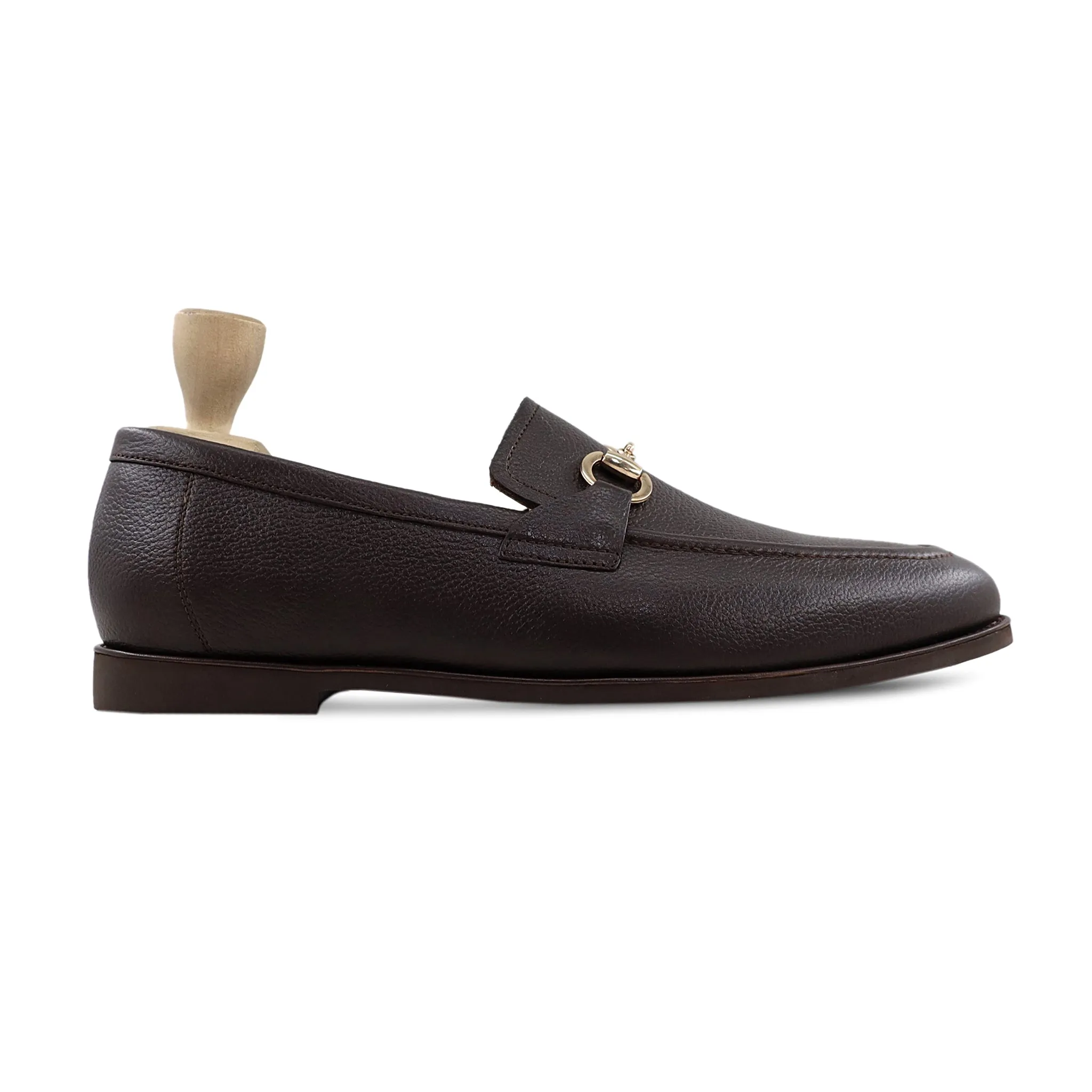 ABADA - DARK BROWN PEBBLE GRAIN LOAFER