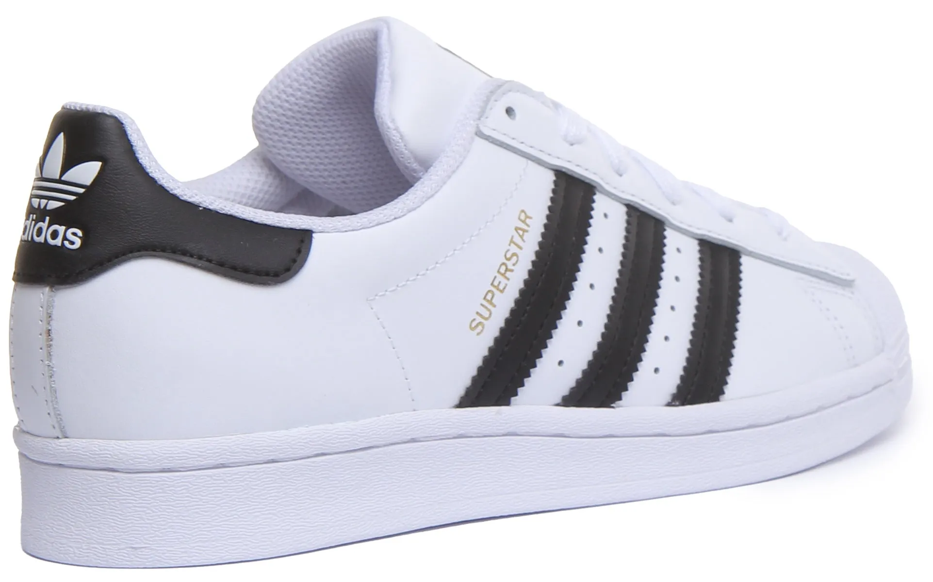 Adidas Superstar J In White Black For Juniors