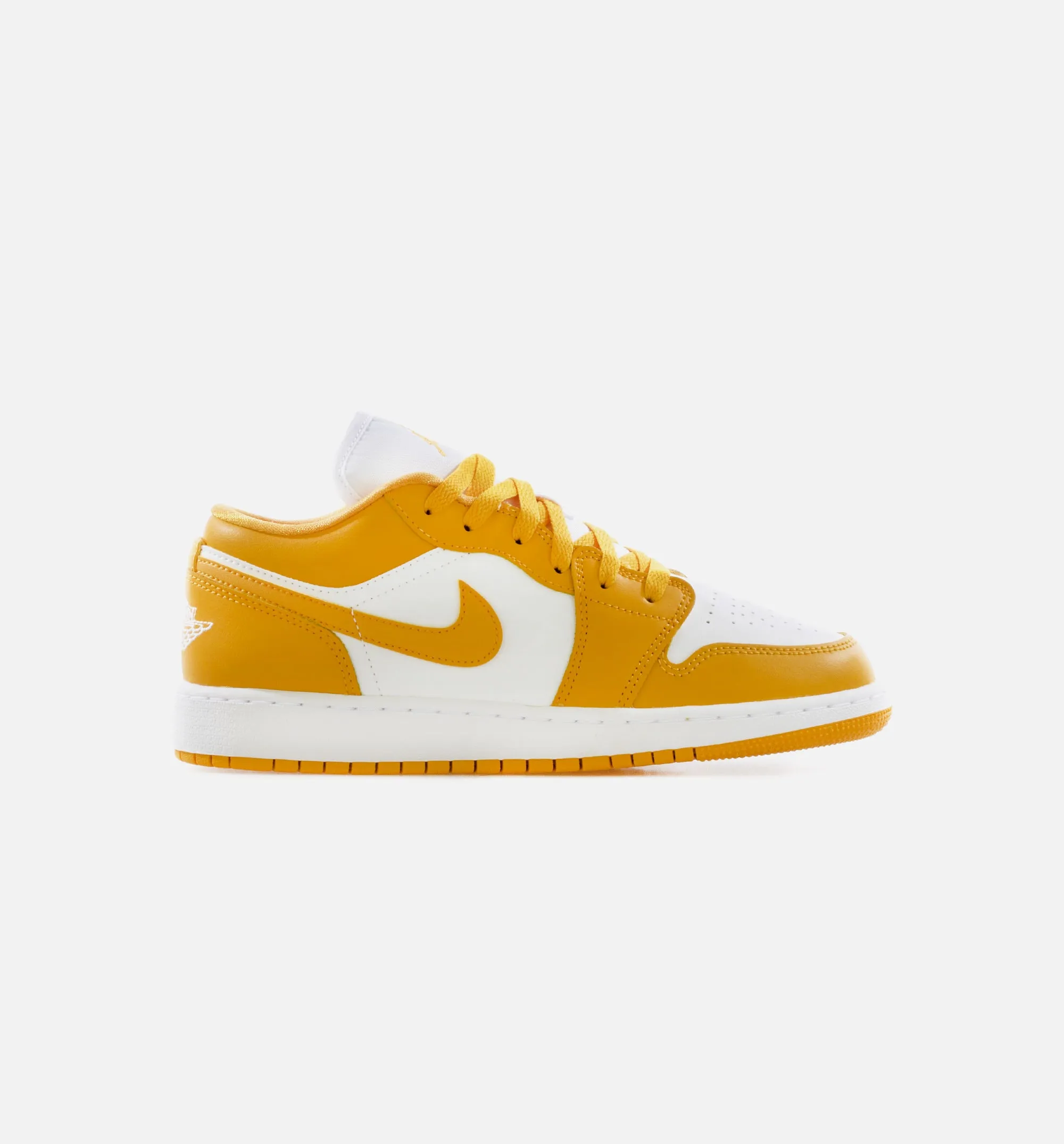 Air Jordan 1 Low Grade School Lifestyle Shoe - White/Yellow Limit One Per Customer