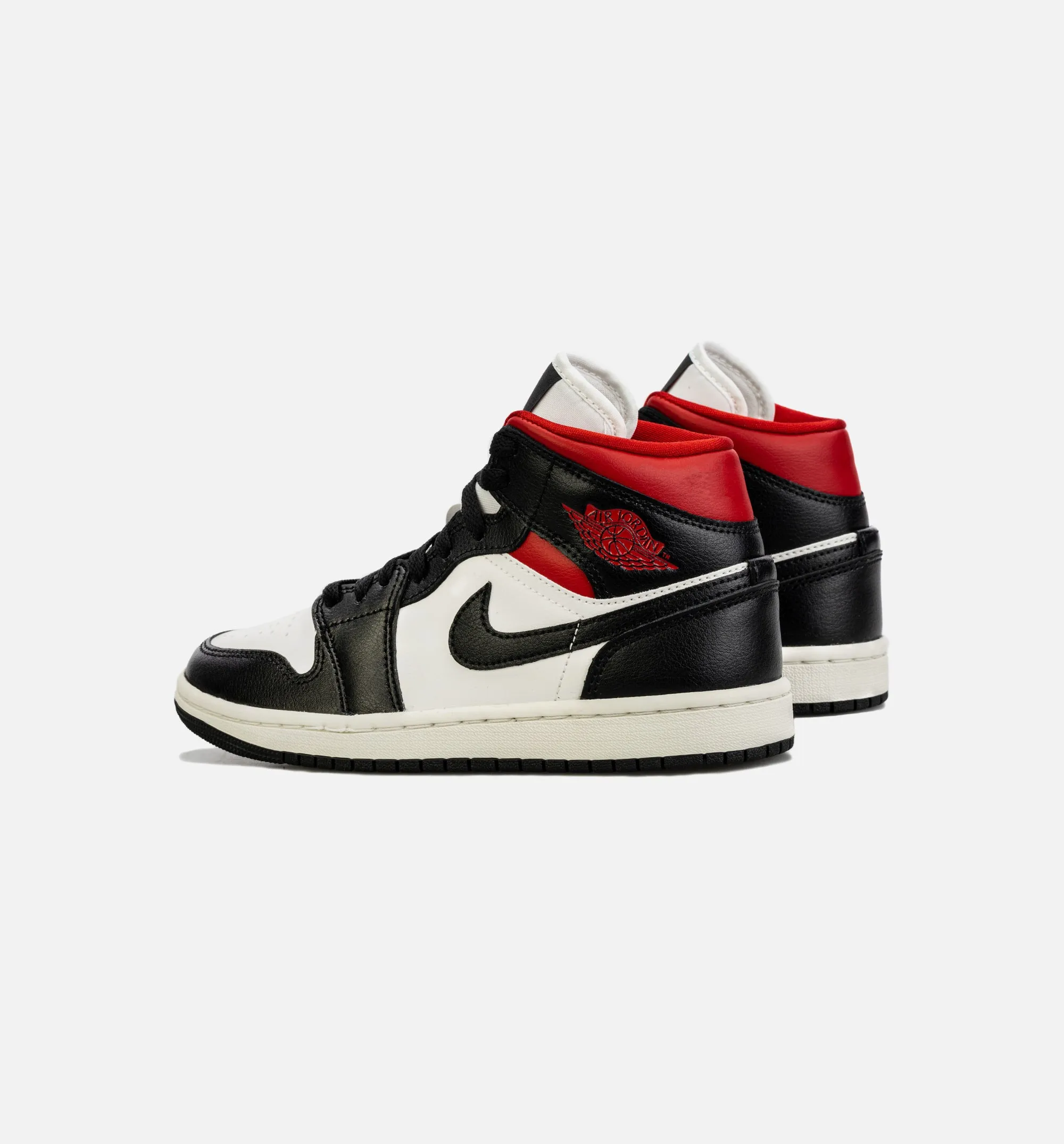 Air Jordan 1 Mid Womens Lifestyle Shoe - Black/Red