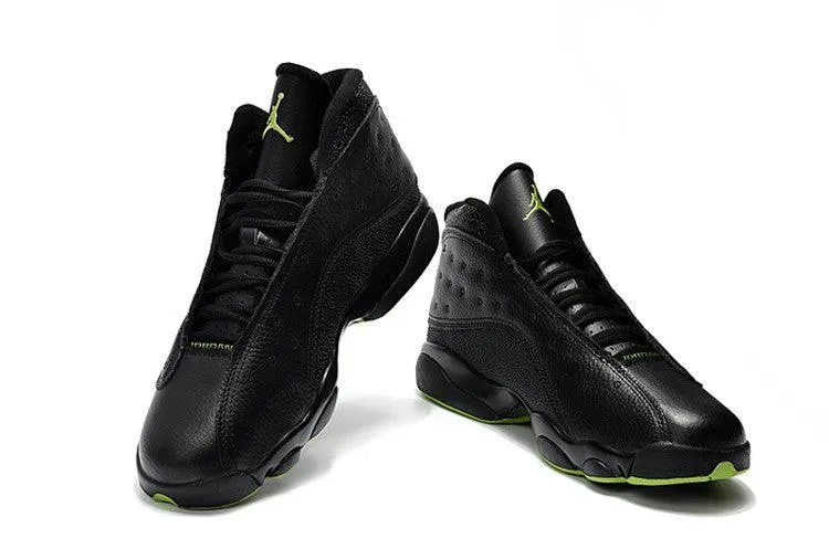 Air Jordan 13 Altitude Black Green Hightop Sneakers