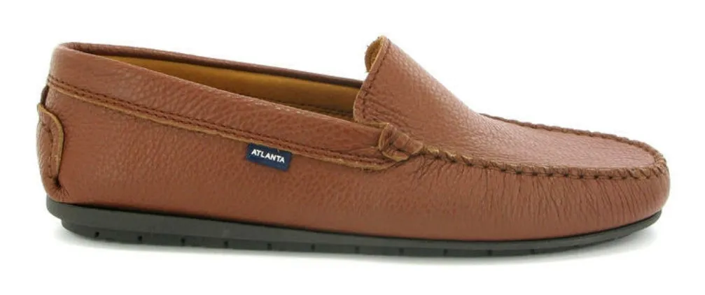 Altanta Mocassin Cuoio Grainy Leather Loafer