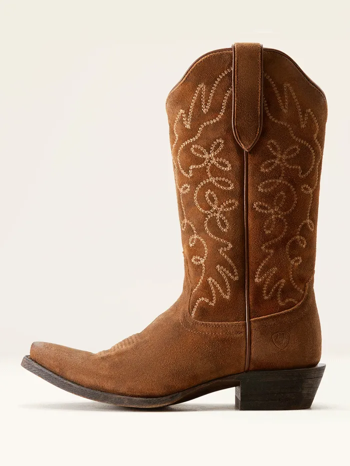 Ariat 10053790 Womens Jukebox Western Boot Dark Ginger Suede