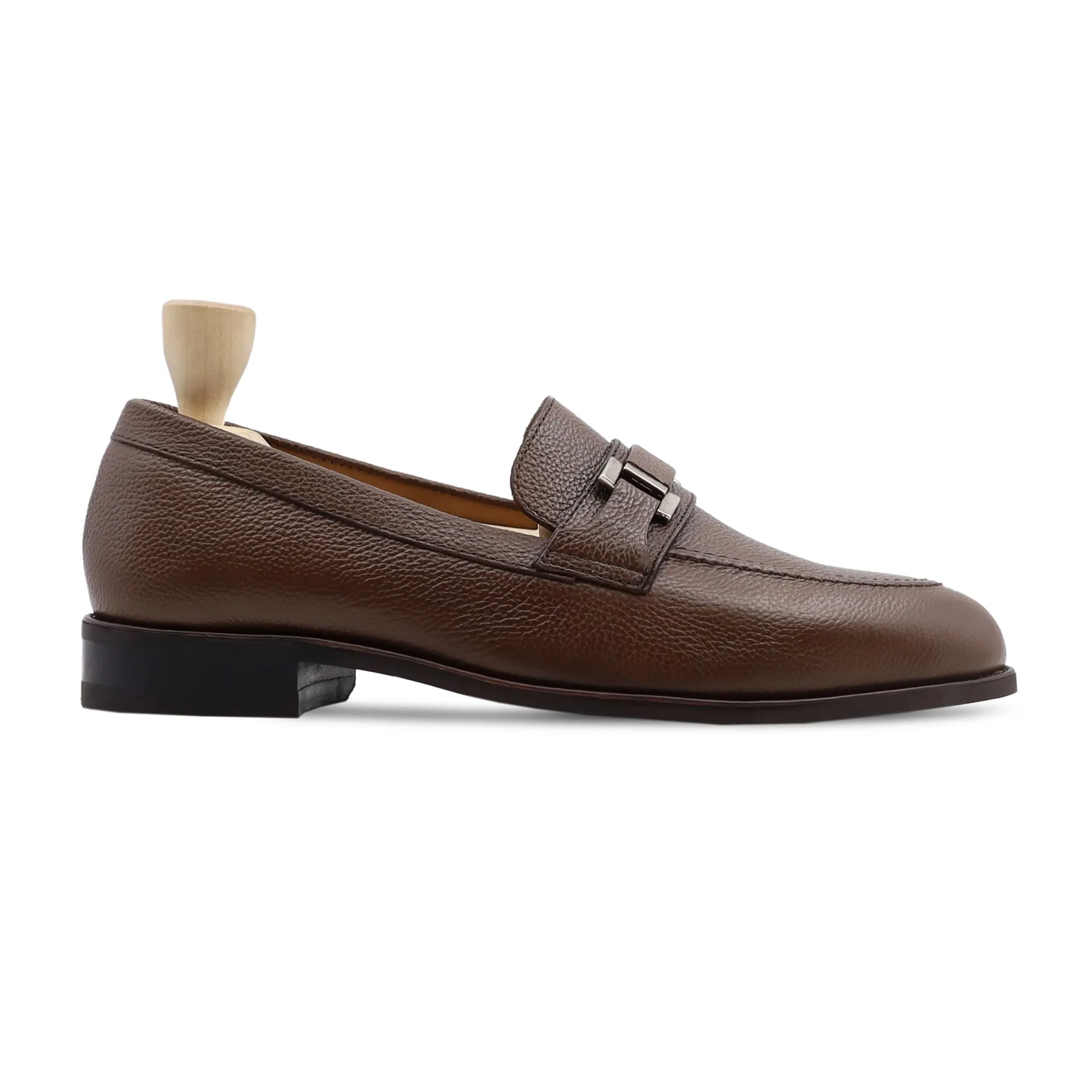 ATHENA - BROWN PEBBLE GRAIN LOAFER