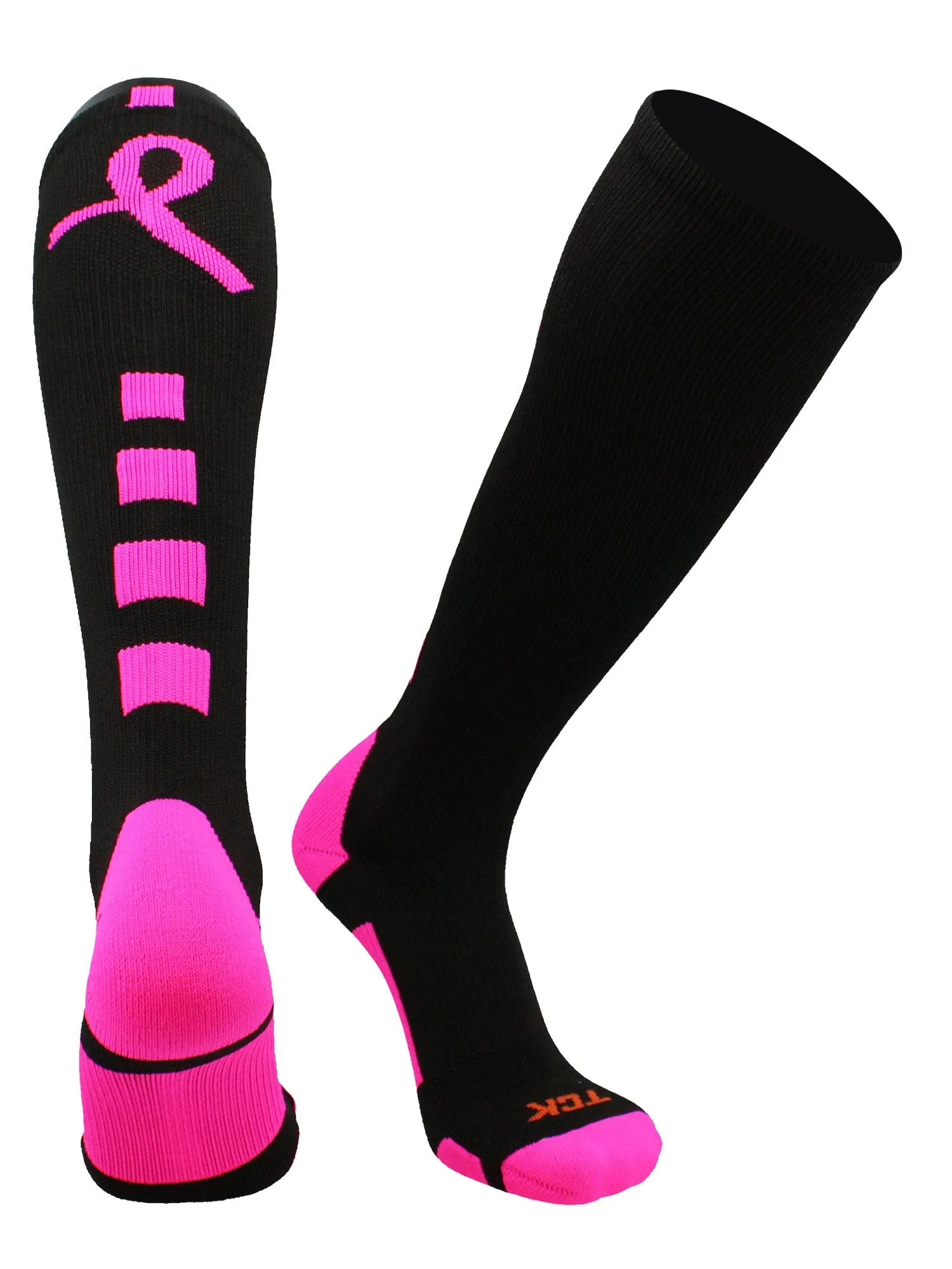 Baseline Breast Cancer Awareness Over the Calf Socks