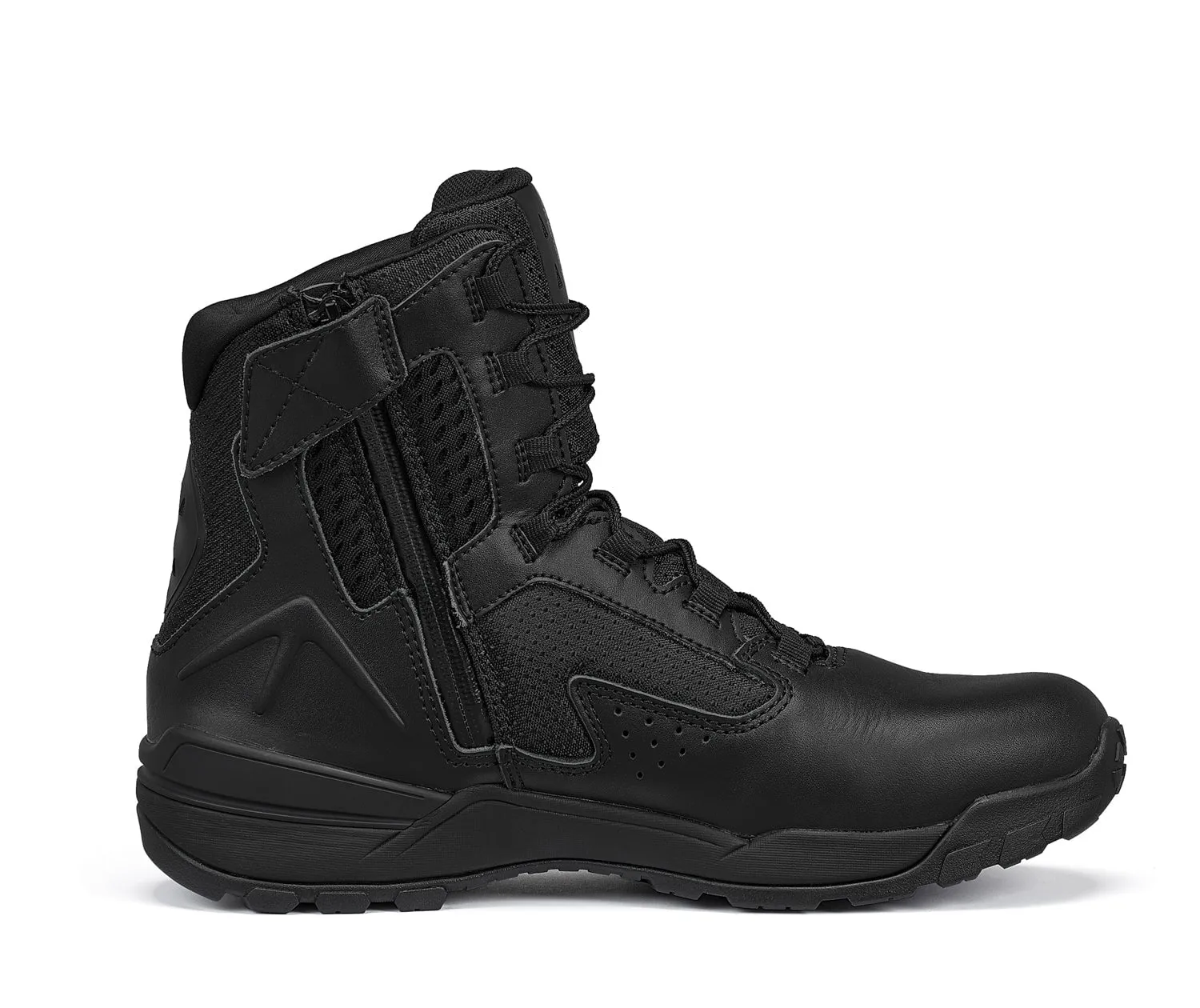 Belleville Mens Black Leather 7in WP Ultralight Zip Tactical Military Boots