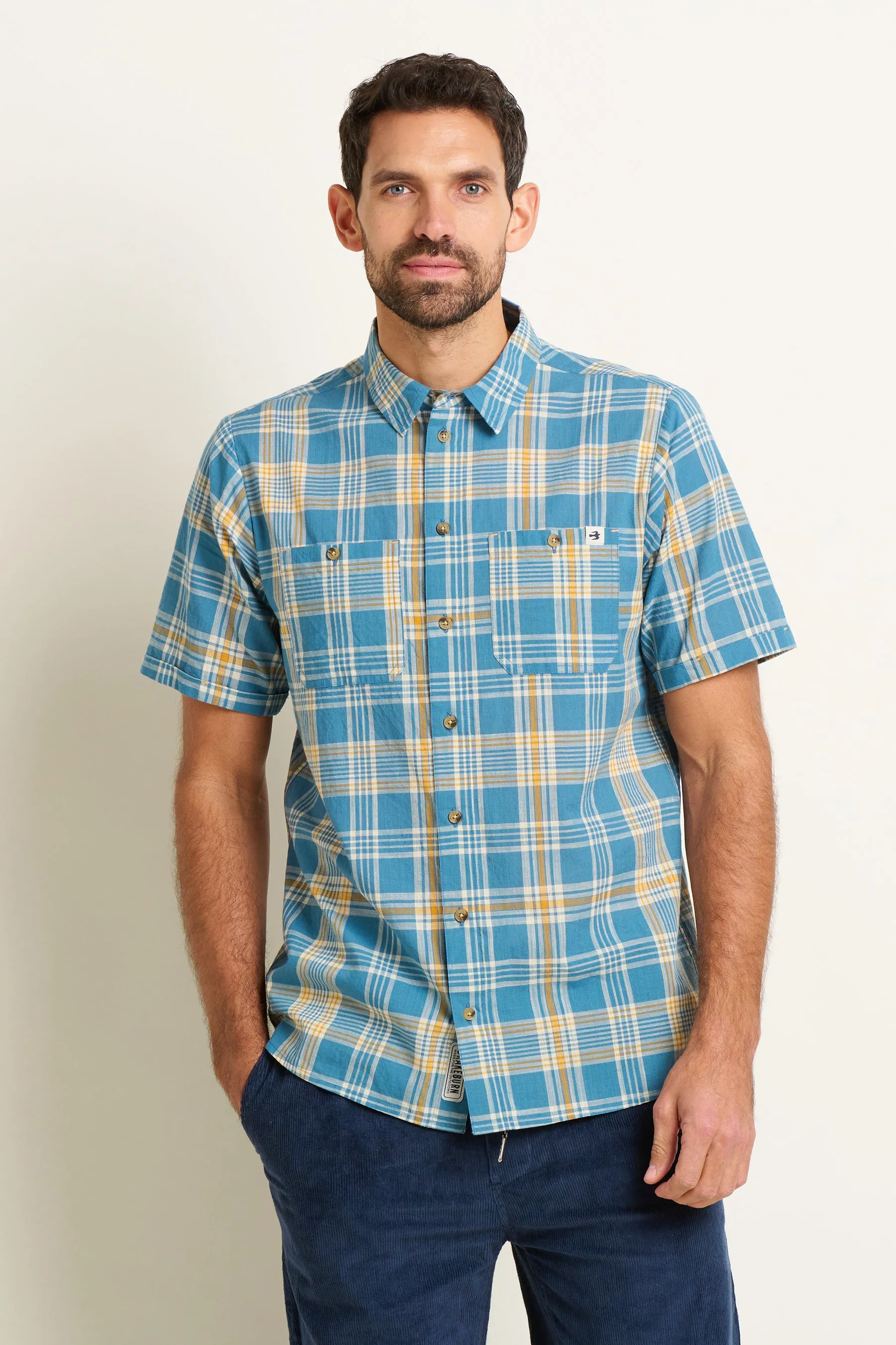 Blue Check Short Sleeve Shirt