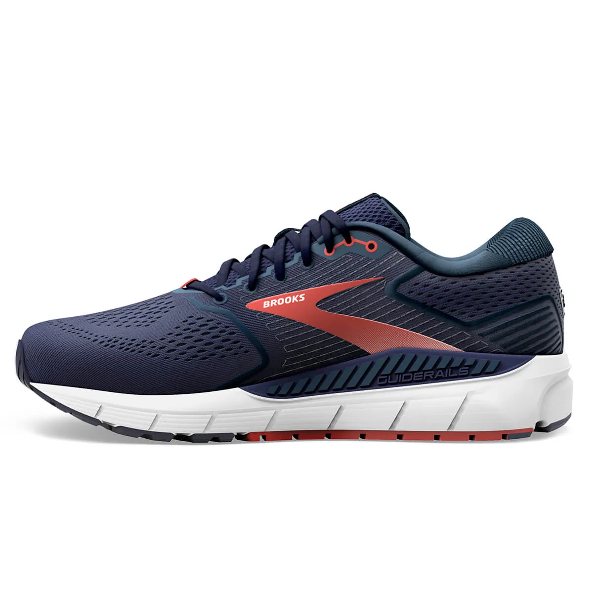 Mens Brooks Beast 20 Running Shoes in Peacoat, Midnight, and Red