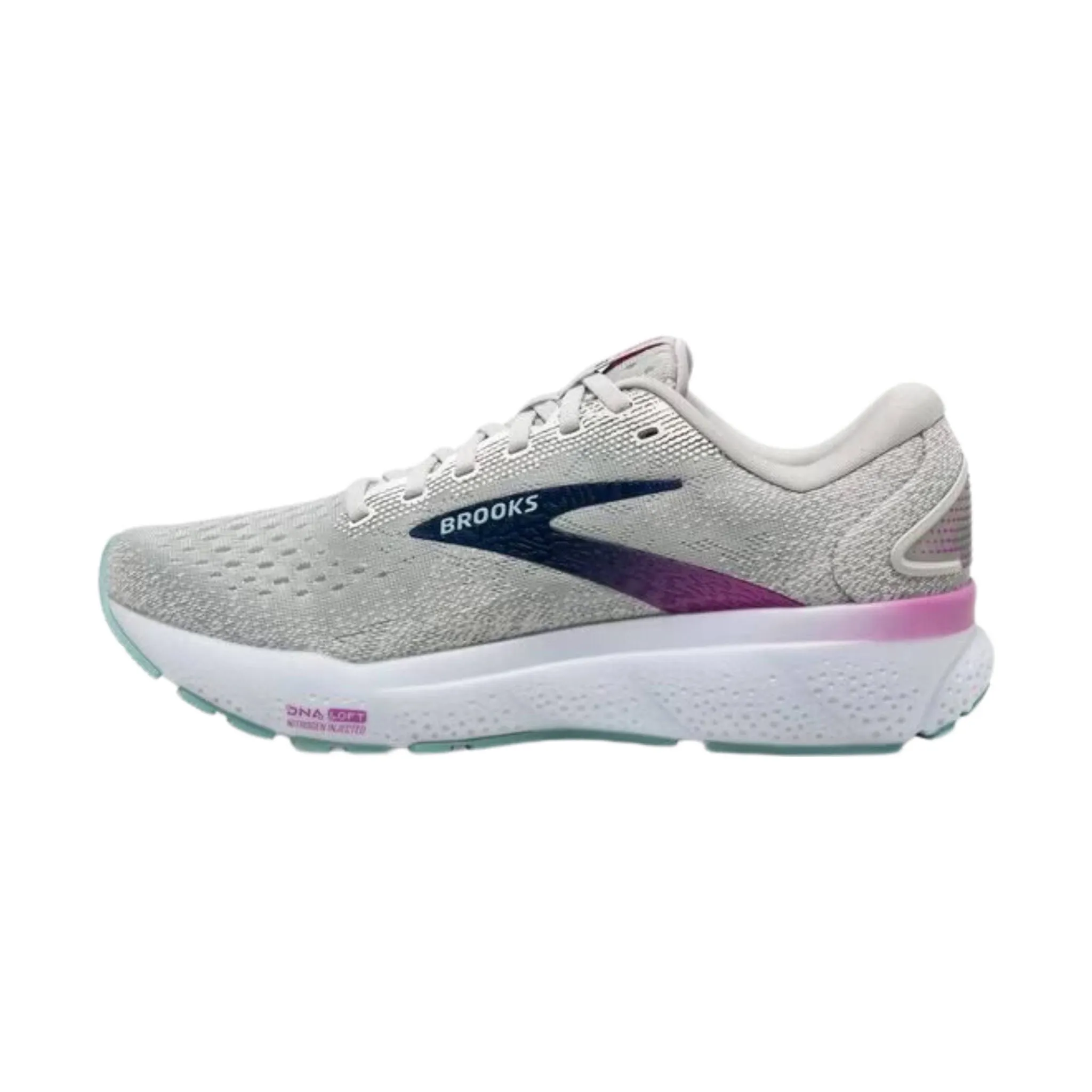 Brooks Women's Ghost 16 Road Running Shoes - White/Grey/Estate Blue