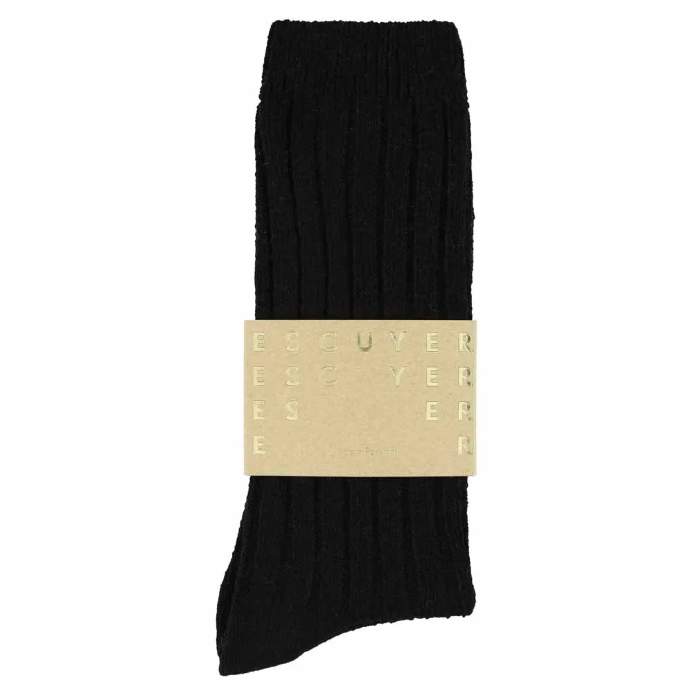 Cashmere Crew Socks - Black