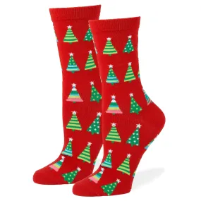 Christmas Trees Crew Socks