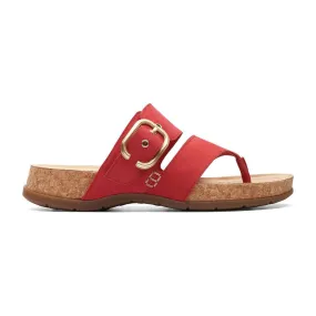 Clarks Women's Reileigh Park sandal Cherry Nubuck 26177427