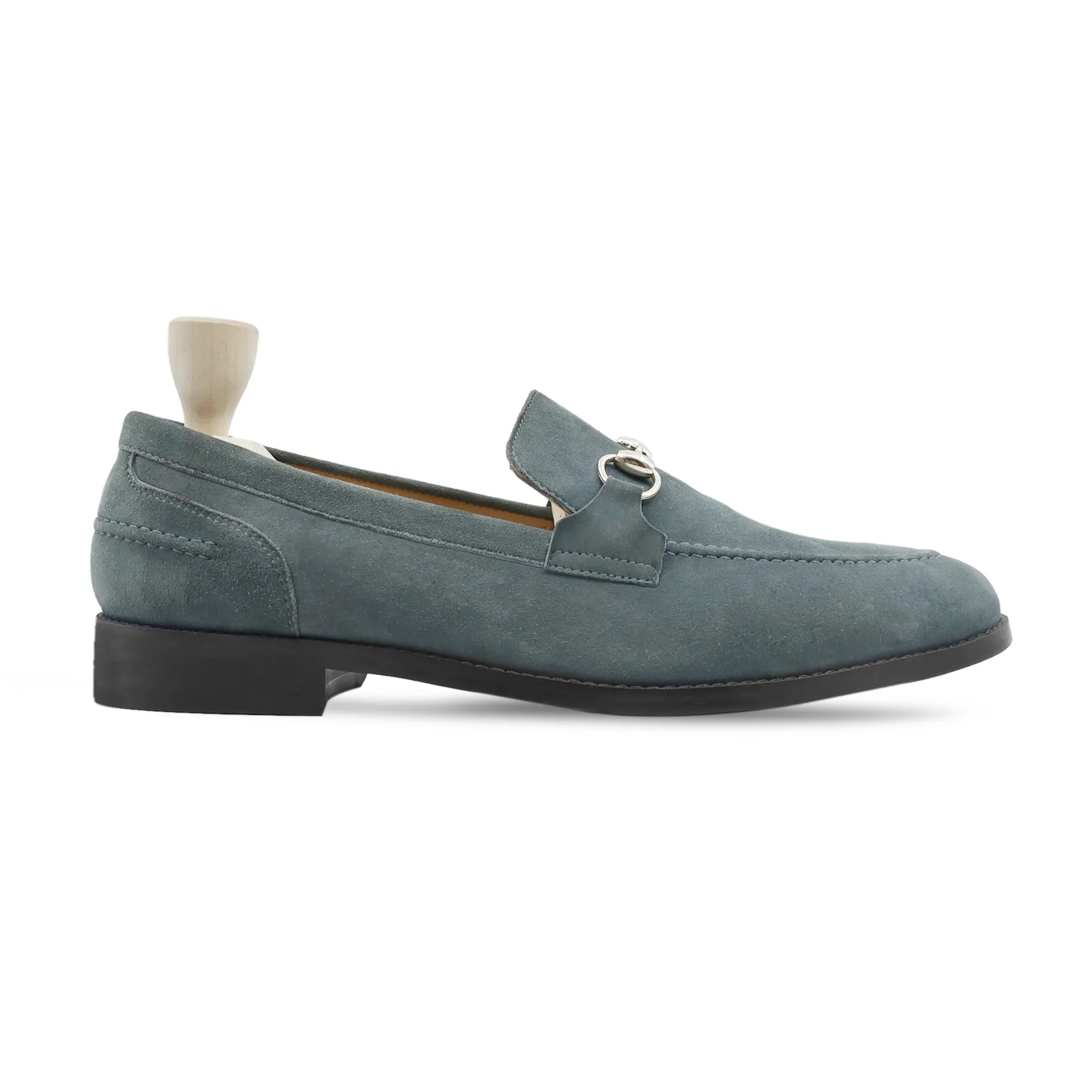 Colorado - Men's Grey Kid Suede Loafer