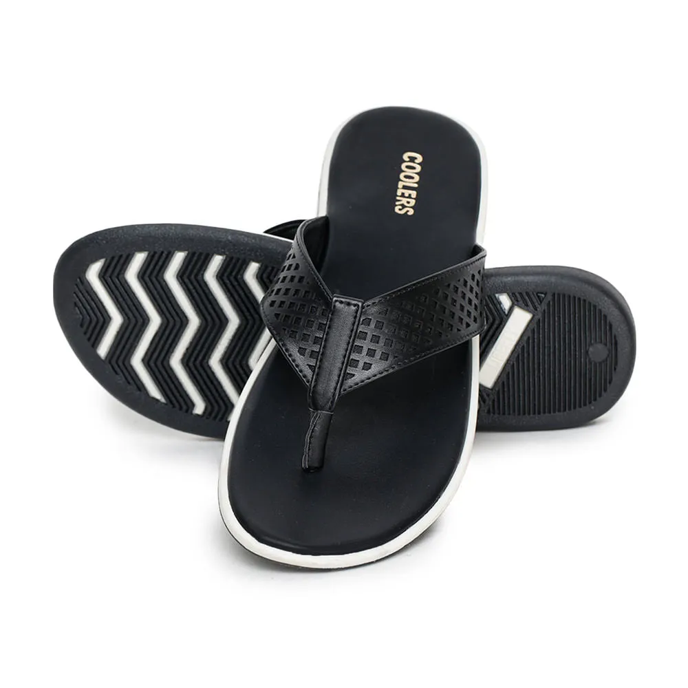 Coolers Casual Black Flip-Flop For Men K2-154 By Liberty