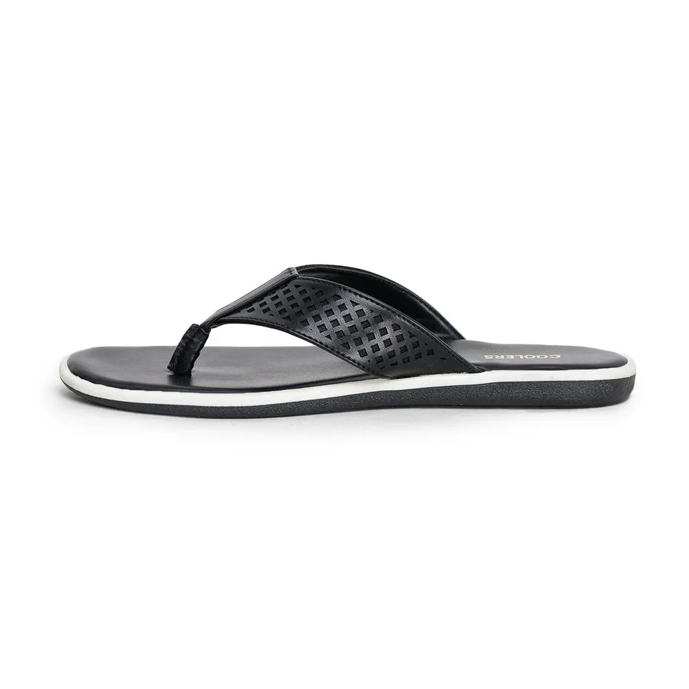 Coolers Casual Black Flip-Flop For Men K2-154 By Liberty