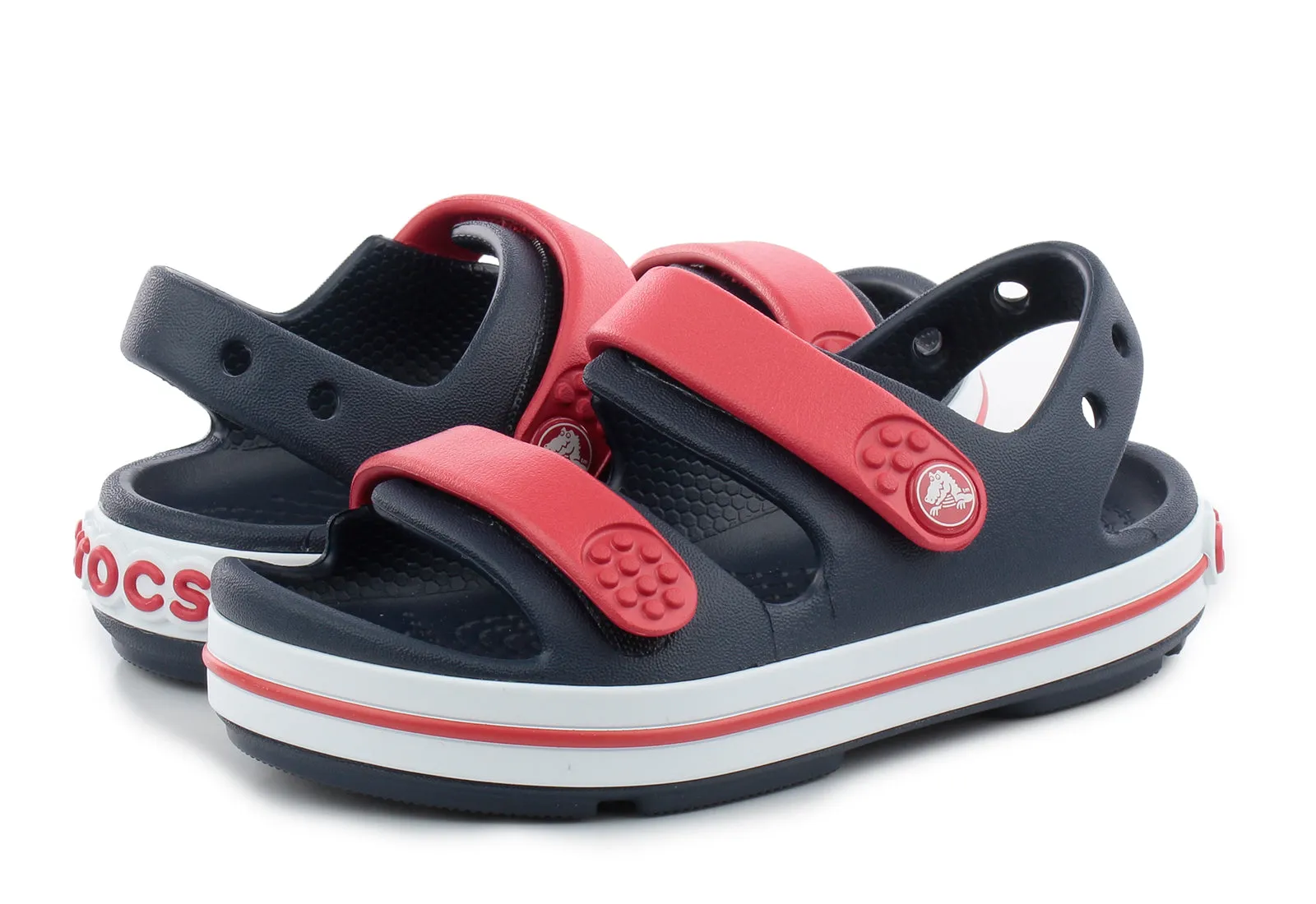 Crocs Kids' Crocband Cruiser Sandal - Navy   Red