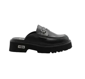 Cult women's leather sabot moccasin with piercing Slash 4214 black