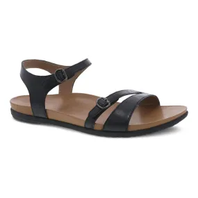 Dansko Janelle Black Leather Sandal (Women's)