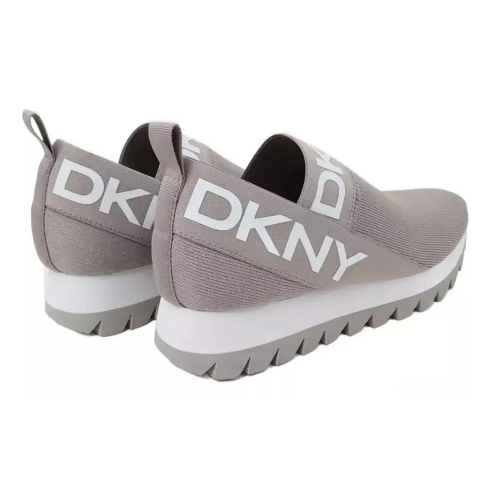 Grey DKNY Ashton Logo Slip-On Sneakers for Women