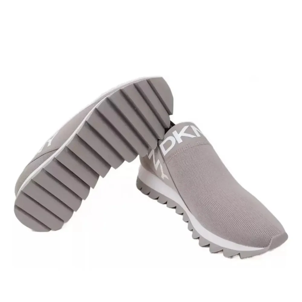 Grey DKNY Ashton Logo Slip-On Sneakers for Women