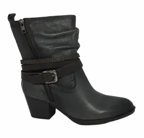 Earth Spruce Dark Grey Leather boot