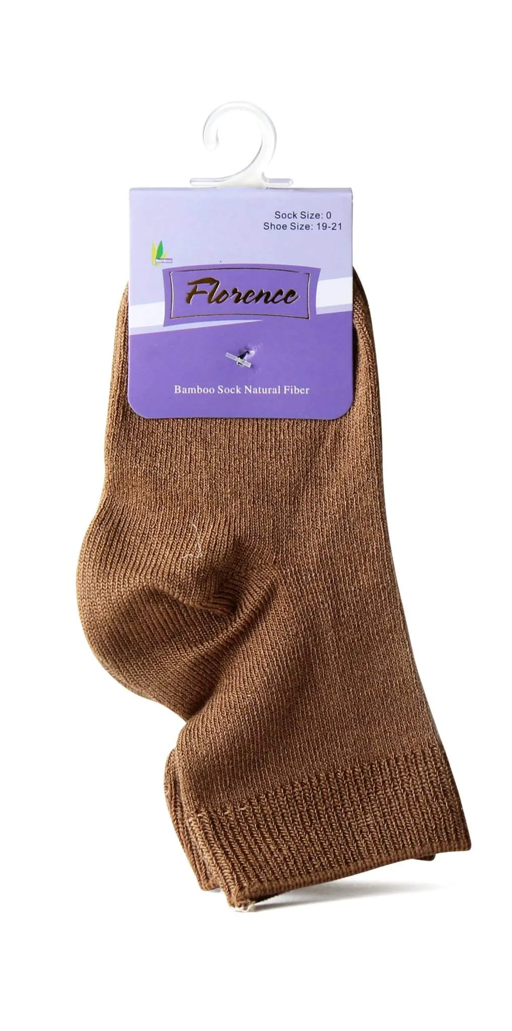 Florence Natural Fiber Bamboo Sock For Shoe Sizes: 28-30. Style: 179