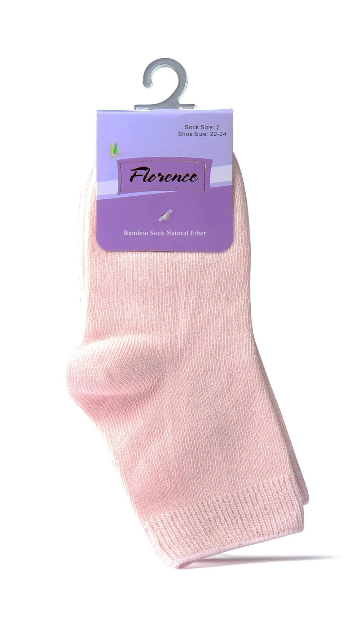 Florence Natural Fiber Bamboo Sock For Shoe Sizes: 28-30. Style: 179