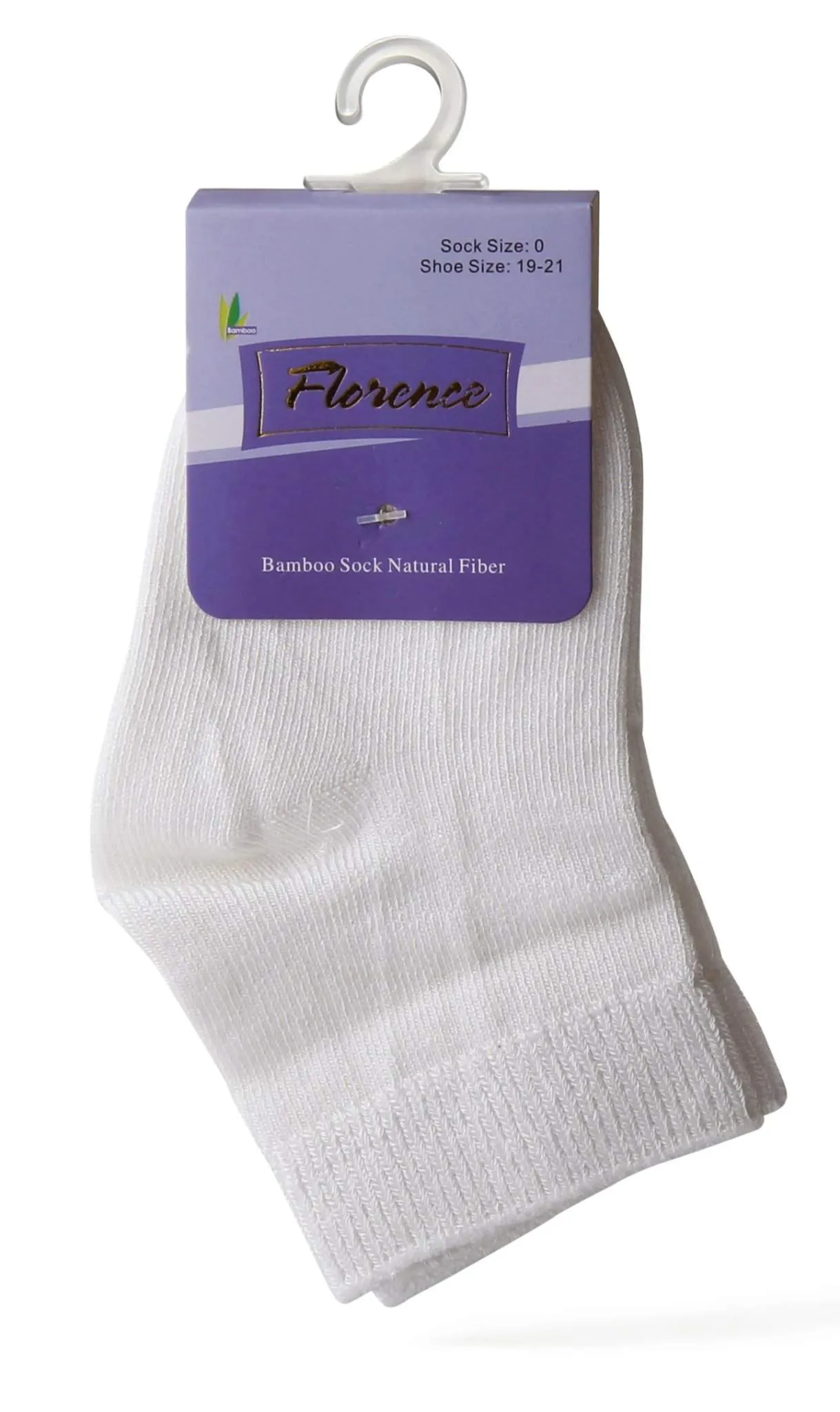 Florence Natural Fiber Bamboo Sock For Shoe Sizes: 28-30. Style: 179