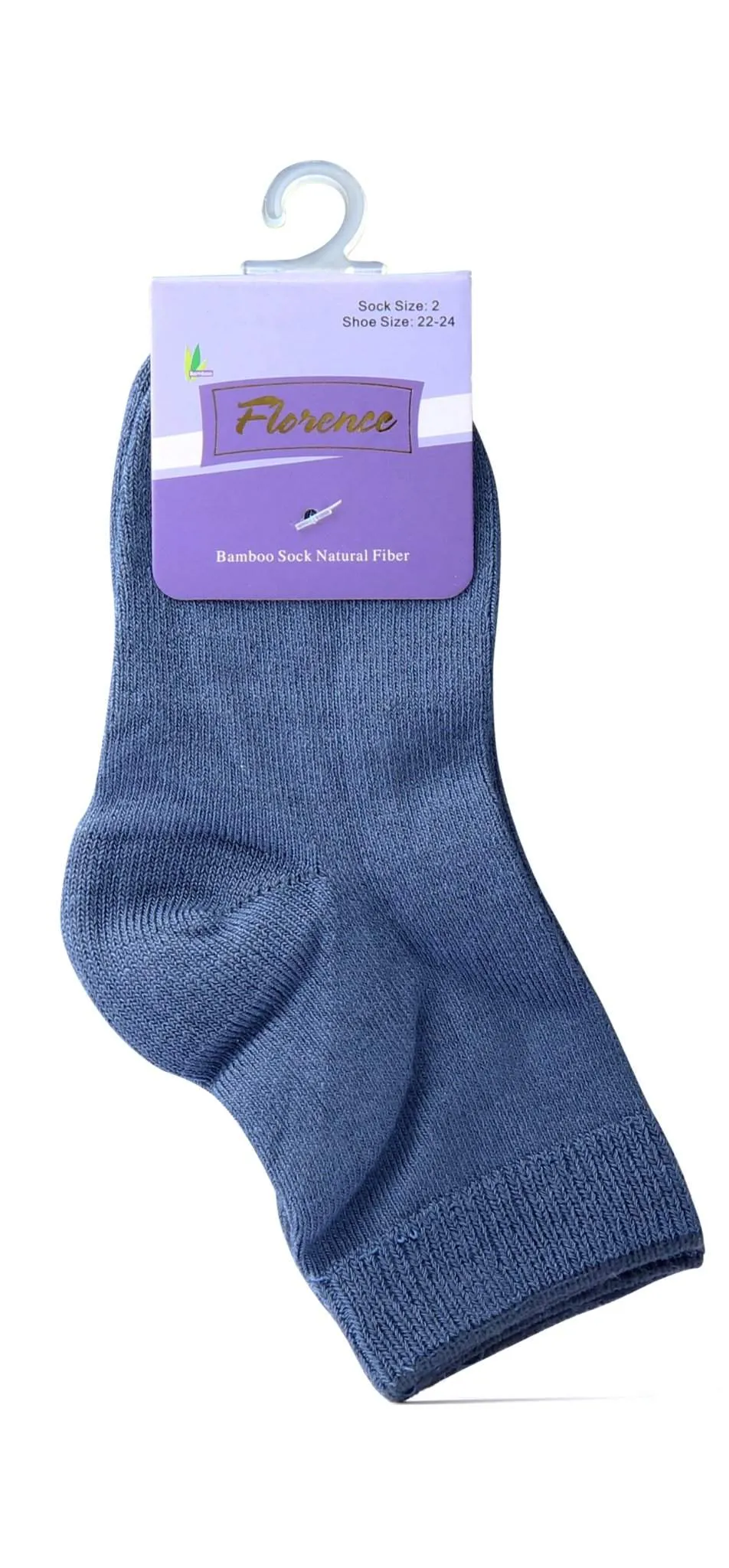 Florence Natural Fiber Bamboo Sock For Shoe Sizes: 28-30. Style: 179