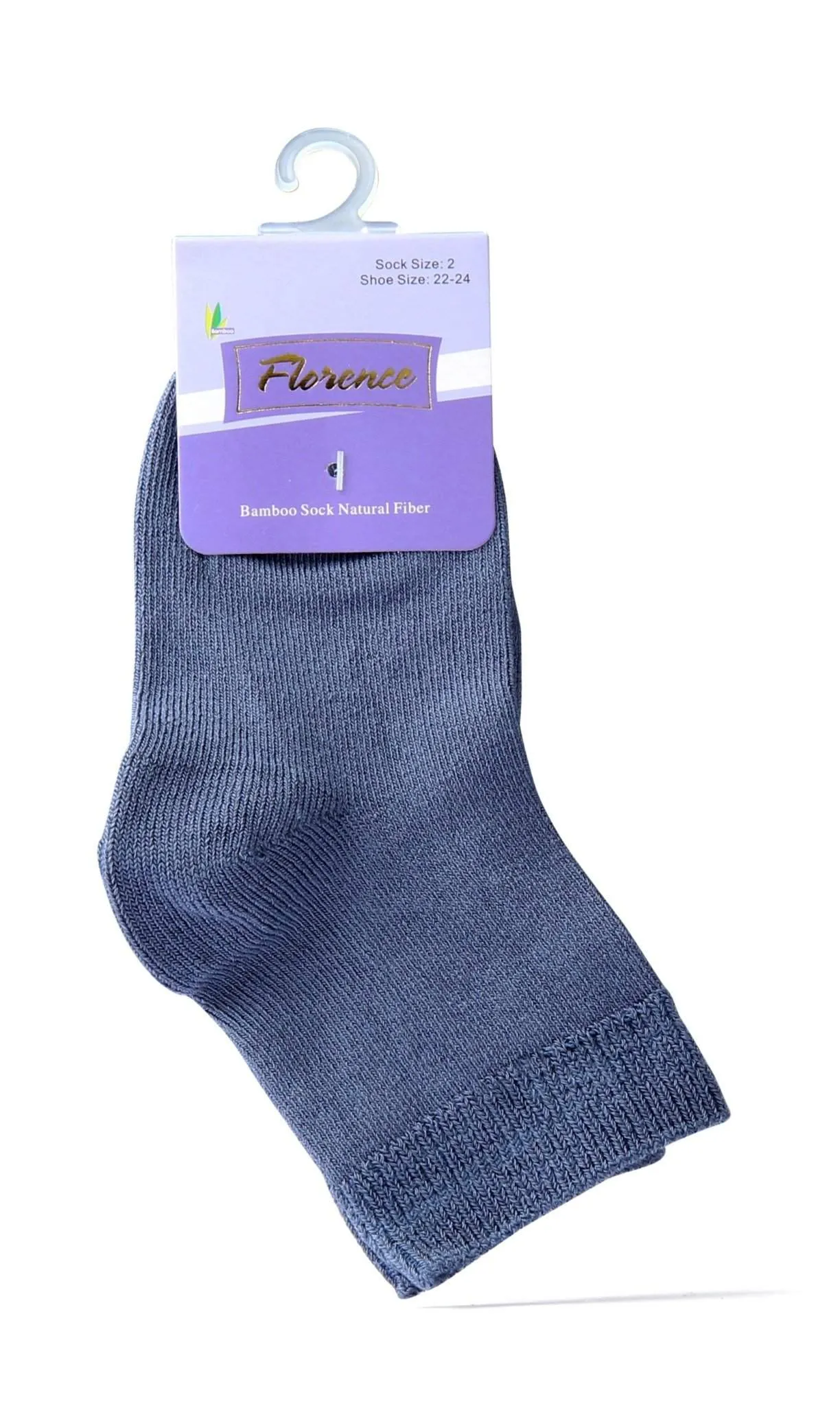 Florence Natural Fiber Bamboo Sock For Shoe Sizes: 28-30. Style: 179