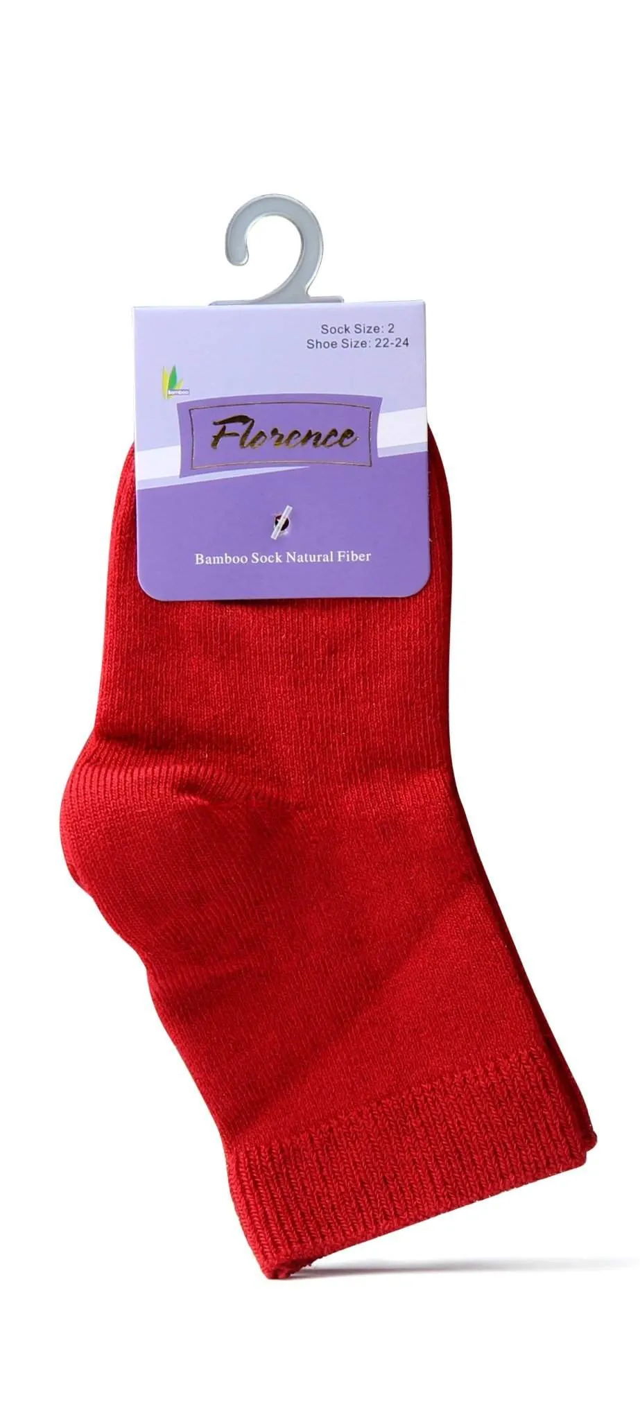 Florence Natural Fiber Bamboo Sock For Shoe Sizes: 28-30. Style: 179