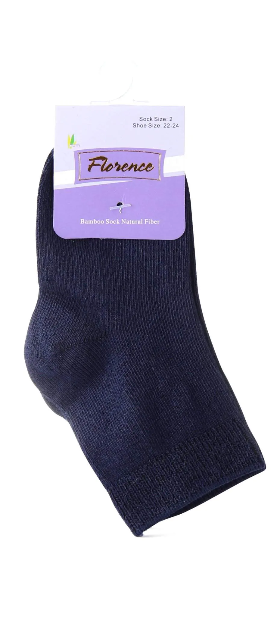 Florence Natural Fiber Bamboo Sock For Shoe Sizes: 28-30. Style: 179