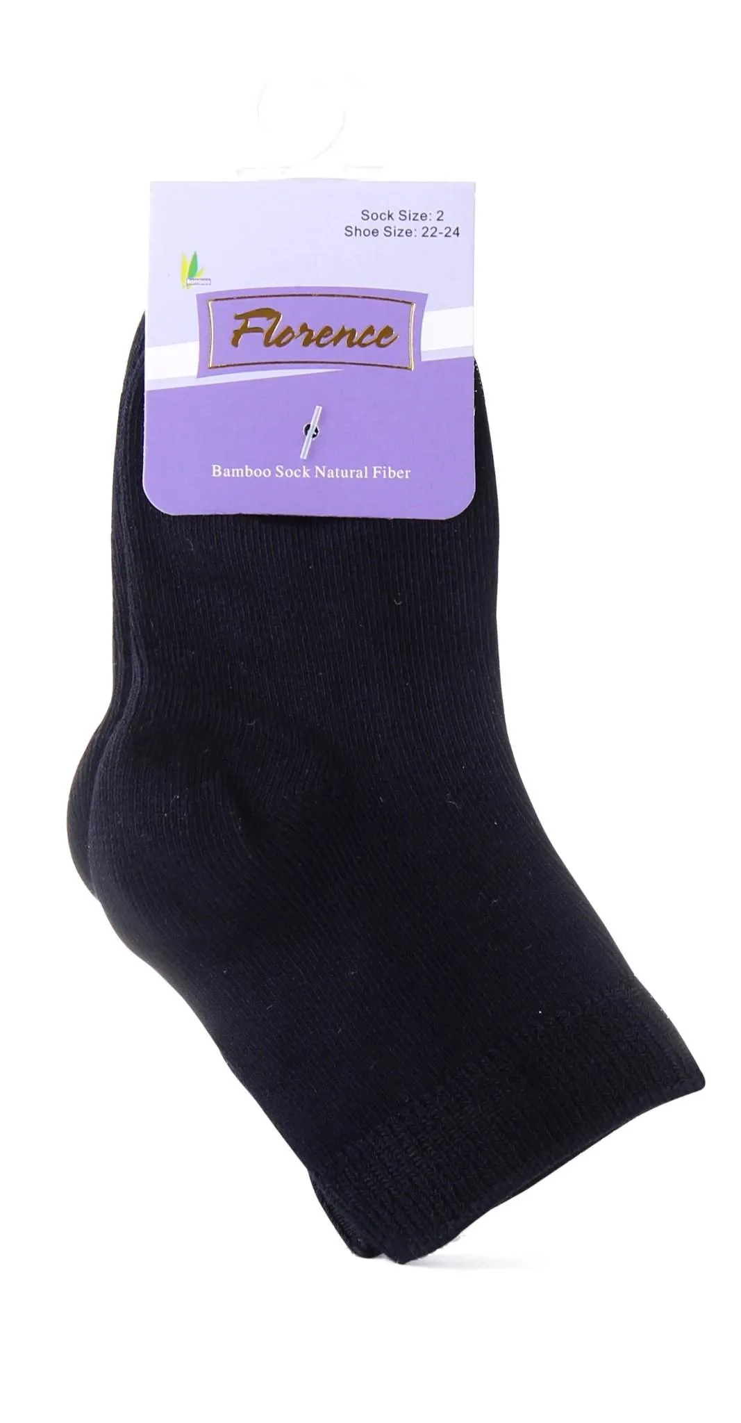 Florence Natural Fiber Bamboo Sock For Shoe Sizes: 28-30. Style: 179