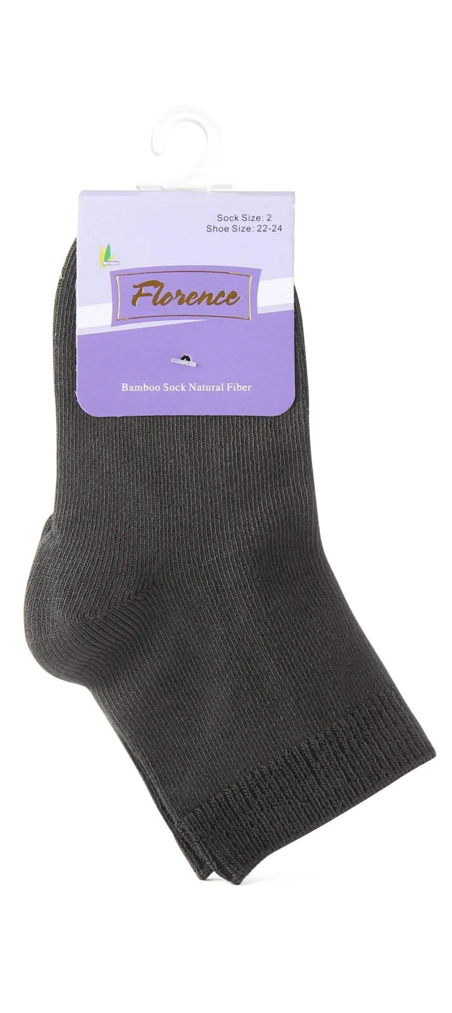 Florence Natural Fiber Bamboo Sock For Shoe Sizes: 28-30. Style: 179