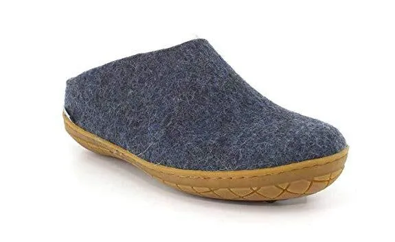 Glerups Unisex Model BR Wool Slipper Rubber Sole