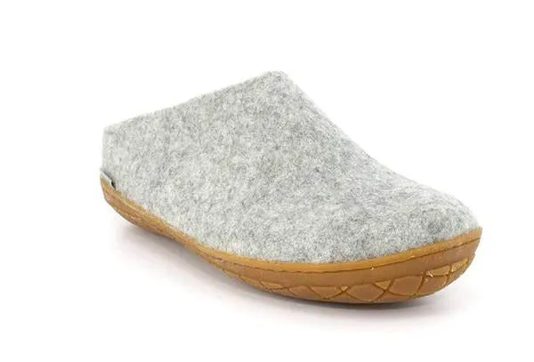 Glerups Unisex Model BR Wool Slipper Rubber Sole