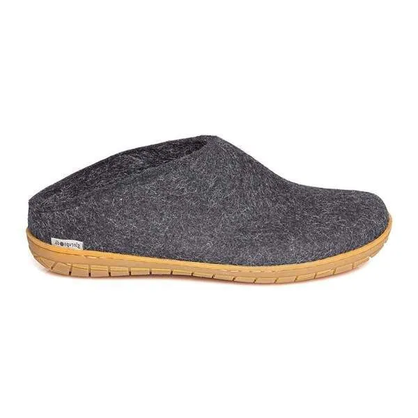 Glerups Unisex Model BR Wool Slipper Rubber Sole