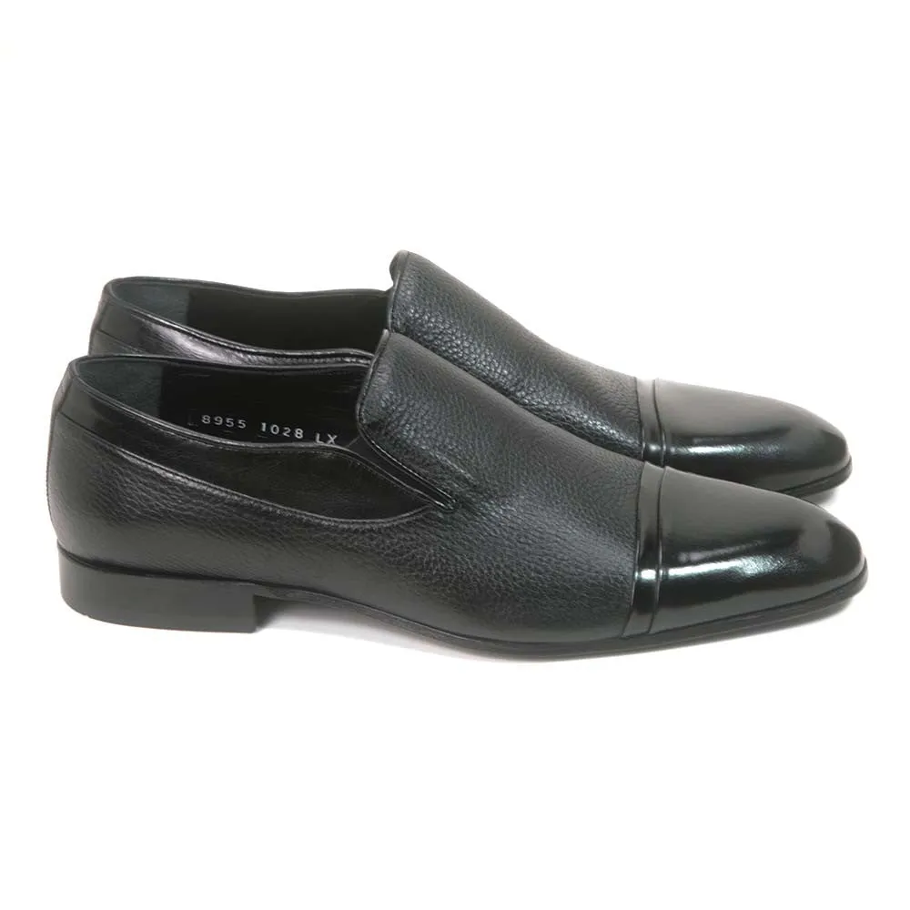 Golden Pass Men's Black Double Gore Leather Sole Slip-On