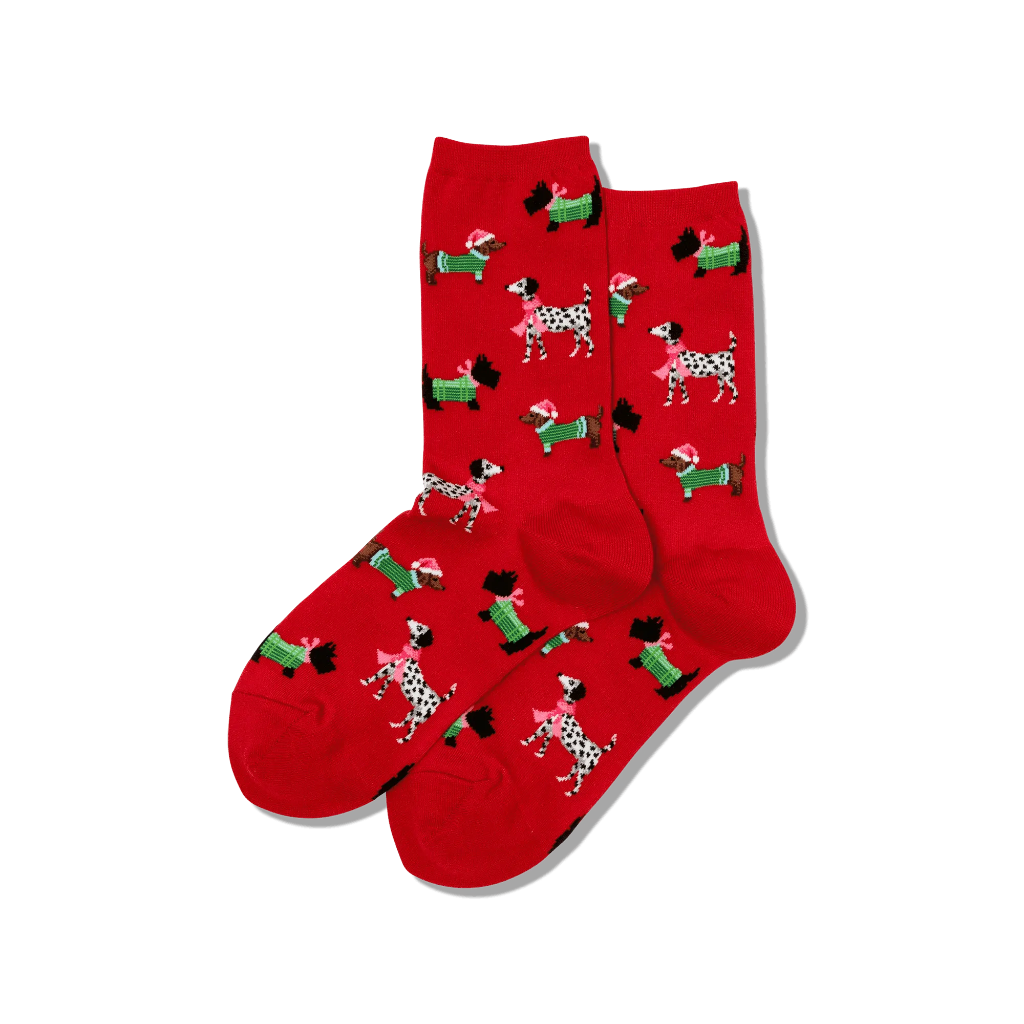 HOTSOX Women's Christmas Dogs Crew Socks